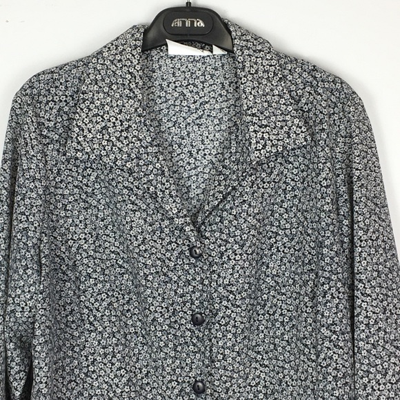 Vintage Floral Print Blouse by ANNA - Picture 2 of 14